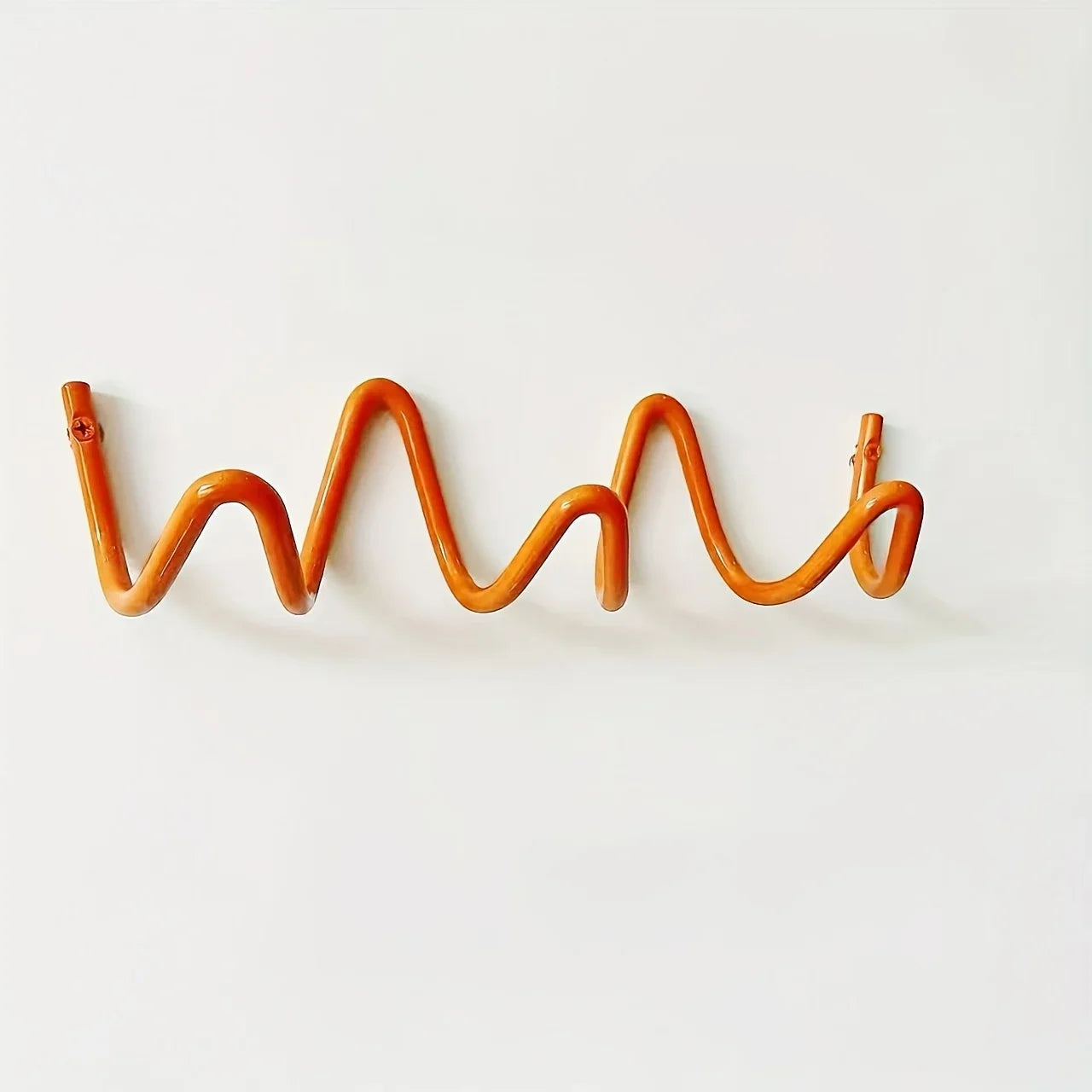 Wavy Metal Wall Hook - Stylish Silver & Black Coat Rack for Home, Entryway, or Hotel Decor - Perfect for Hats, Scarves