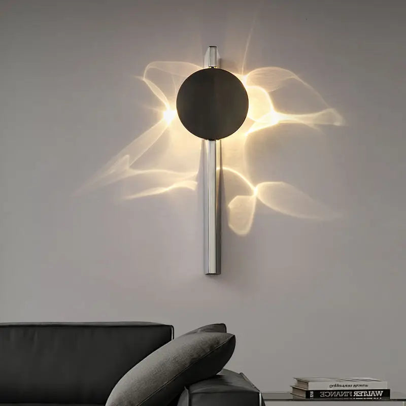 Stainless Rotatable Shadow Art Sconce Creative Corrugated LED Wall Light  Bedroom Bedside Parlor Stairs Aisle Atmosphere Light