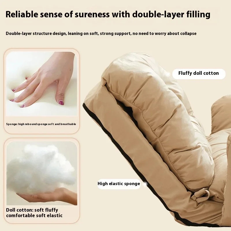 Foldable Lazy Sofa Bedroom Tatami Sets Bed Back Balcony Large Chair Foldable Chair Lounge Sofa Living Room Single Recliner 2025
