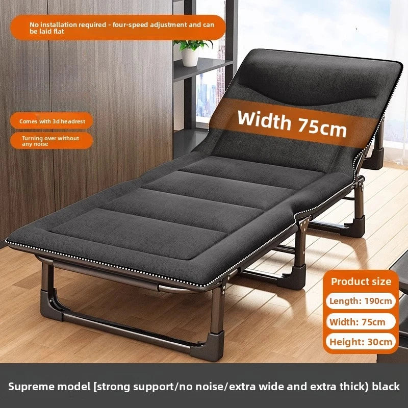 Single folding bed office lunch break artifact sleeping back chair can be placed flat hospital escort bed outdoor camp bed