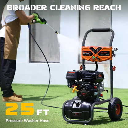 Gas High Pressure Washer 3500 PSI 2.3 GPM Gas Powered Washer 209cc 4 Nozzles USA