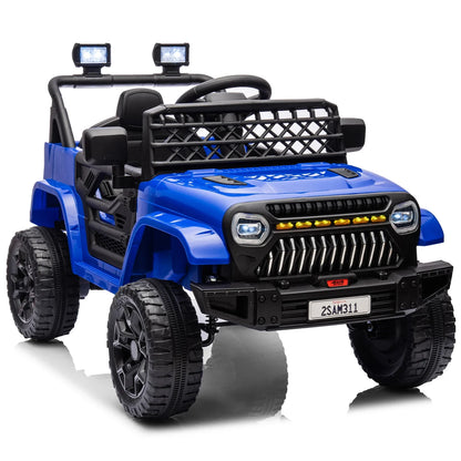12V Kids Ride On Truck Car Toy Battery Powered Electric Vehicle with Remote Control, Spring Suspension, LED Lights, Music,