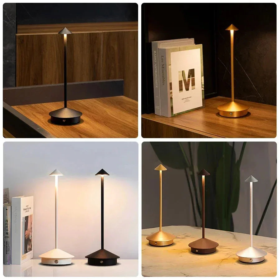 Hotel Rechargeable Table Lamp Creative Dining Touch Led Bar Coffee Pina pro Table Lamp Lampada Da Tavolo Decorative Desk Lamp