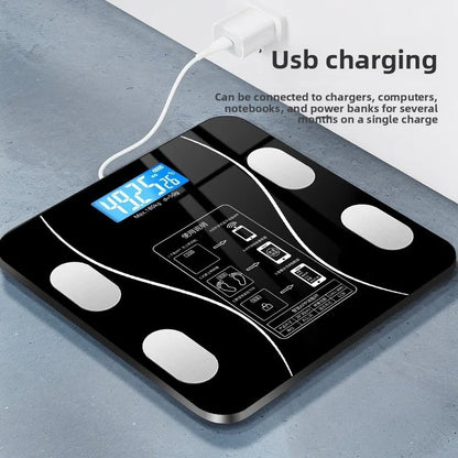 New USB Intelligent and Precise Home Fat Scale,Body Fat Scale,Adult Body Scale,Small Electronic Scale, Weighing Scale Body Scale
