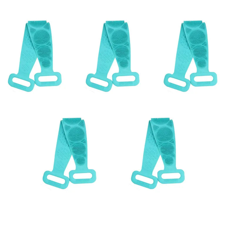 Body Sponge Silicone Brushe Bath Towels Scrubber Rubbing Back Peeling Massage Shower Belt Extended Skin Clean Brushes Bath Brush