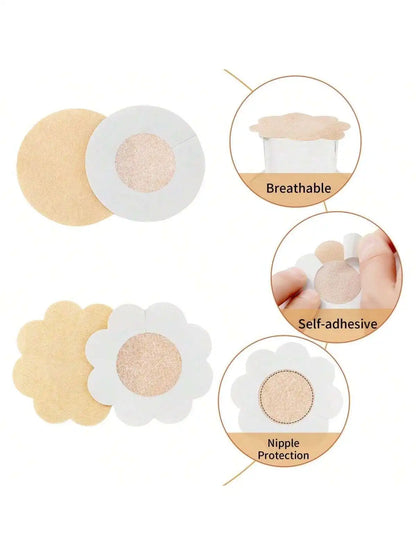 100 Pieces nipple covers disposable nipple Pasties nipple Petals