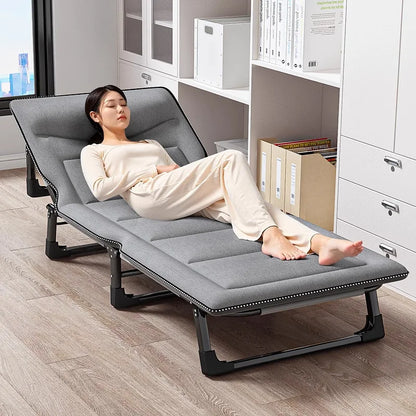 Single folding bed office lunch break artifact sleeping back chair can be placed flat hospital escort bed outdoor camp bed