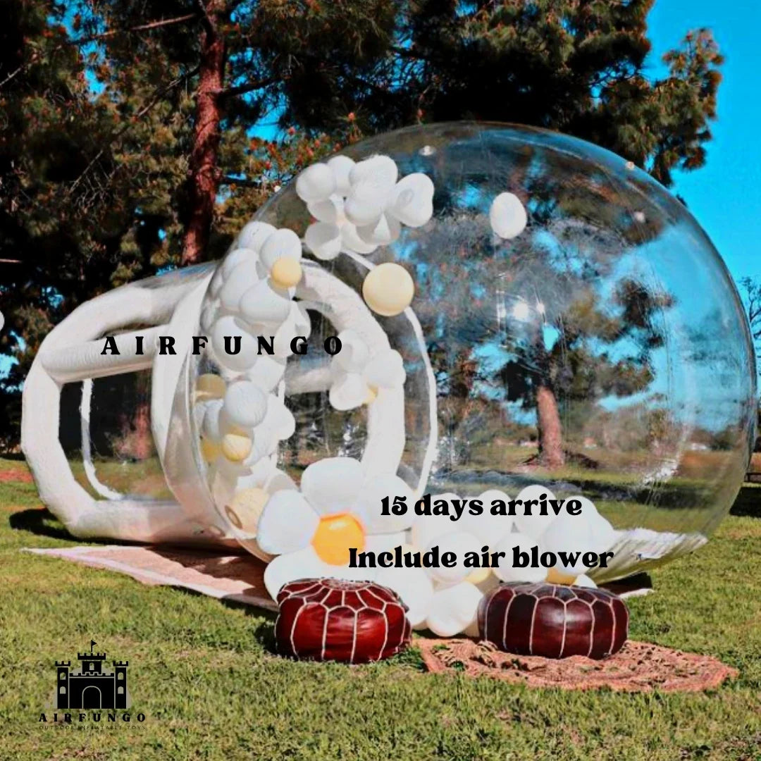 (13ft is 10ft bubble;13ft out of stock) Transparent Inflatable Camping Tent Inflatable Bubble Dome House for Balloon Event