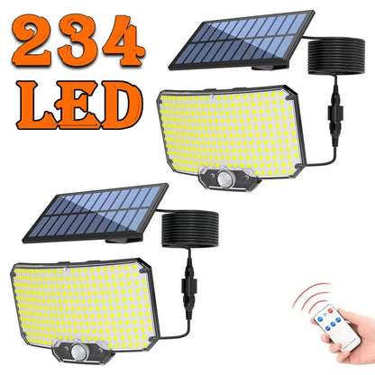 Solar Light Outdoor Super Bright Motion Sensor Solar Strong Power LED Garden Wall Lamp IP65 Waterproof 3 Working Mode