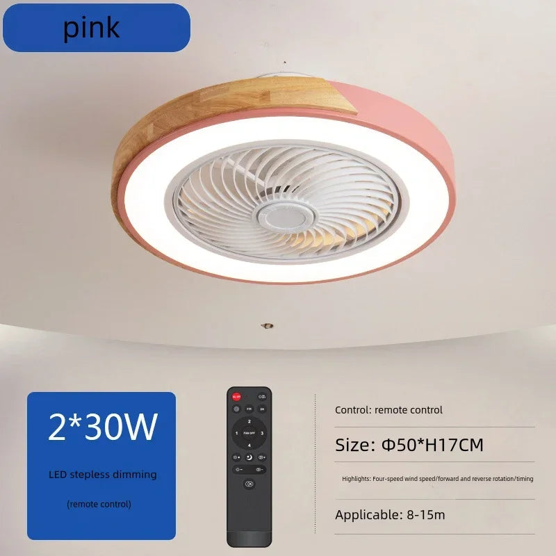 Nordic Wood Ceiling Fan Light Smart Ceiling Fans With Light For Living Room Dining Room Reversible 6 Speeds 50CM Fans Light