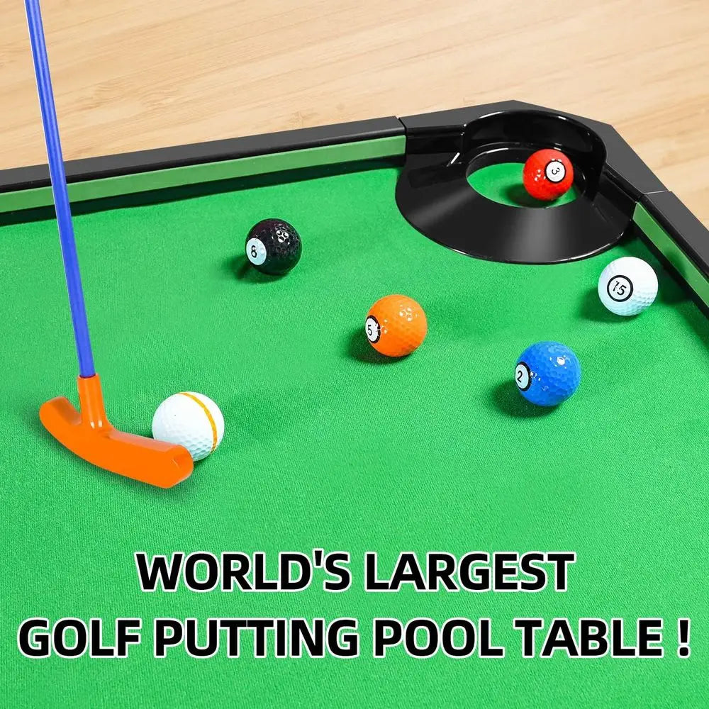 Indoor Golf and Pool Game: Family Fun on a Giant Putting Green