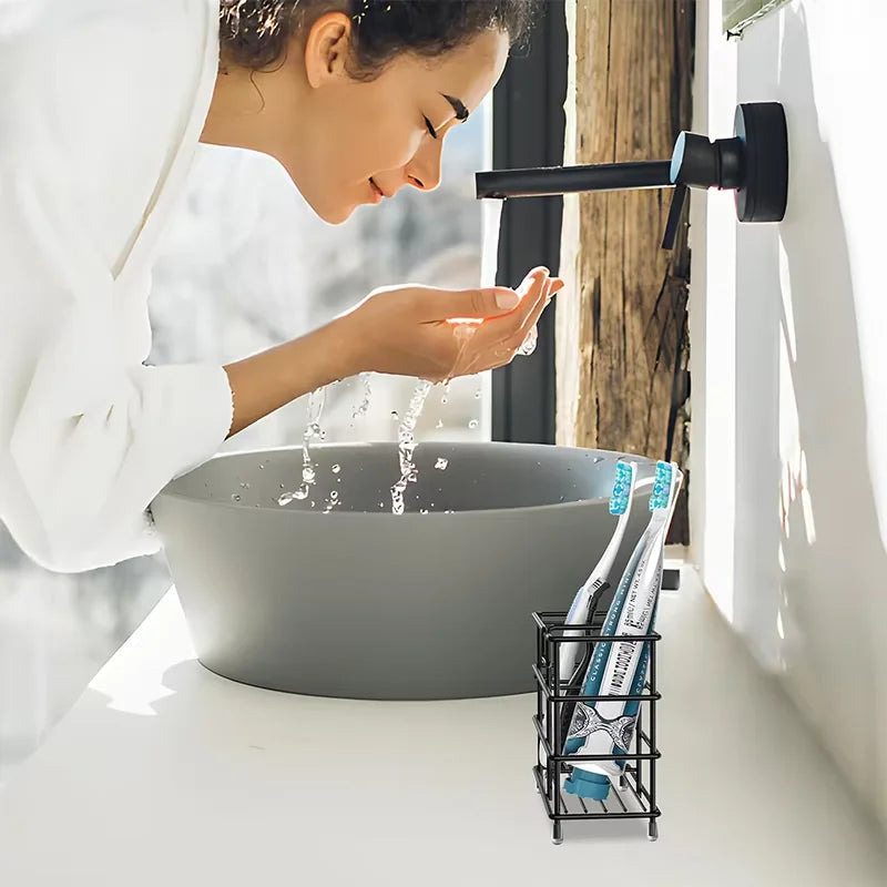 Bathroom Toothbrush Holder 304 Stainless Steel Tooth Brush Holder Toothpaste Holder Stand Bathroom Accessories Organizer