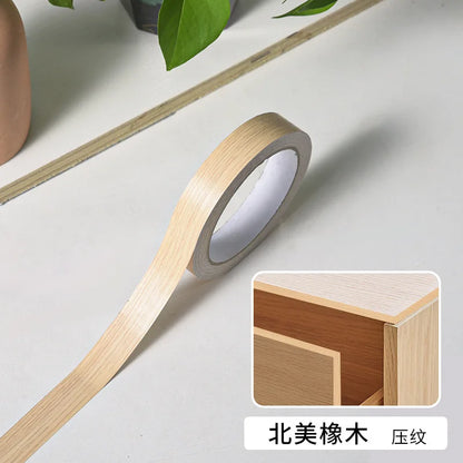 Hot Melting Adhesive Furniture Tape Wood Grain Tape Real Wood Pre-Adhesive Trim Bed Frame Edge Decorative Beautiful Seam Sticks