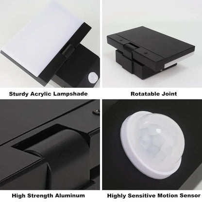 IP65 Waterproof Sensor Wall Lamp LED Outdoor Wall Light Adjustable Angle wall Lights  Aluminum Alloy Entrance Corridor Balcony
