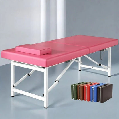 Portable Folding Massage Table Lightweight Adjustable Height Spa Salon Home Therapy Bed Face Cradle Carry Case Furniture