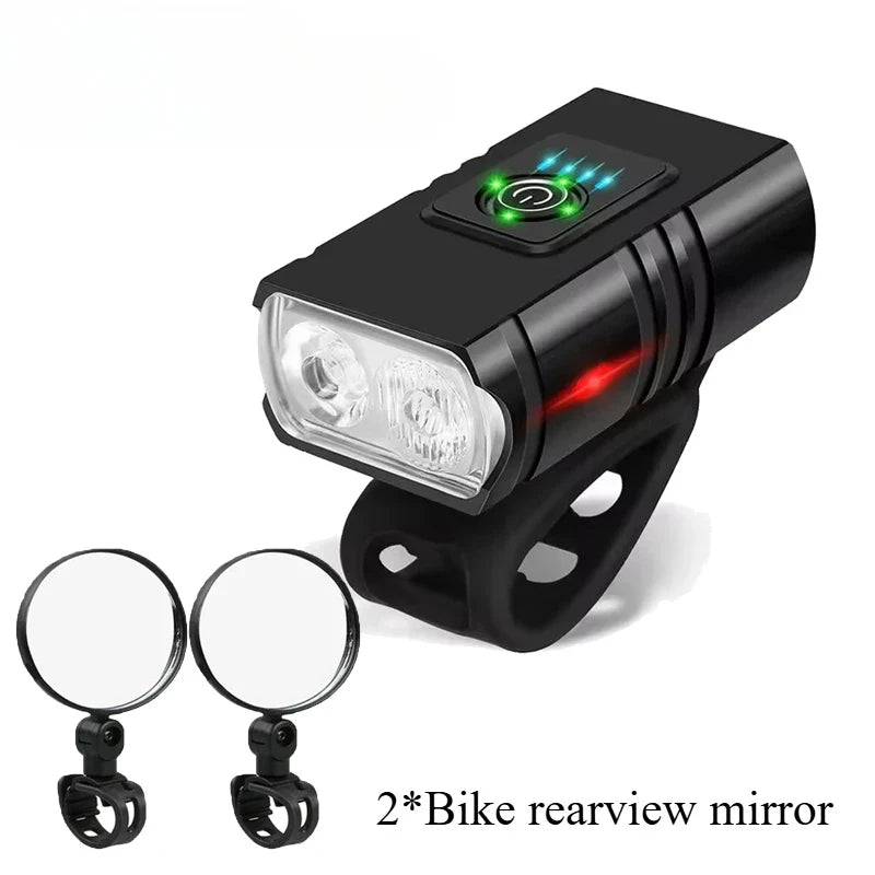 Bright Bicycle Light T6 LED Front USB Rechargeable MTB Mountain Bicycle Lamp 1000LM Bike Headlight Flashlight Cycling Scooter