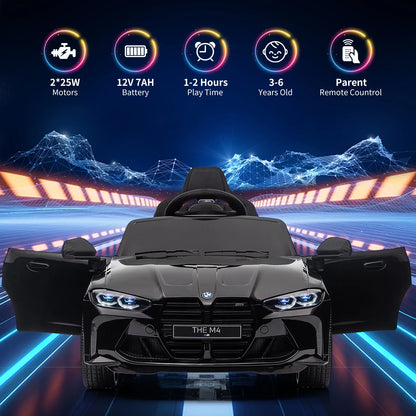 12V Ride On Car for Kids,Toddler Electric Vehicle with Remote Control,3 Speed,Led Light,Suspension System,3 Speeds, Bluetooth