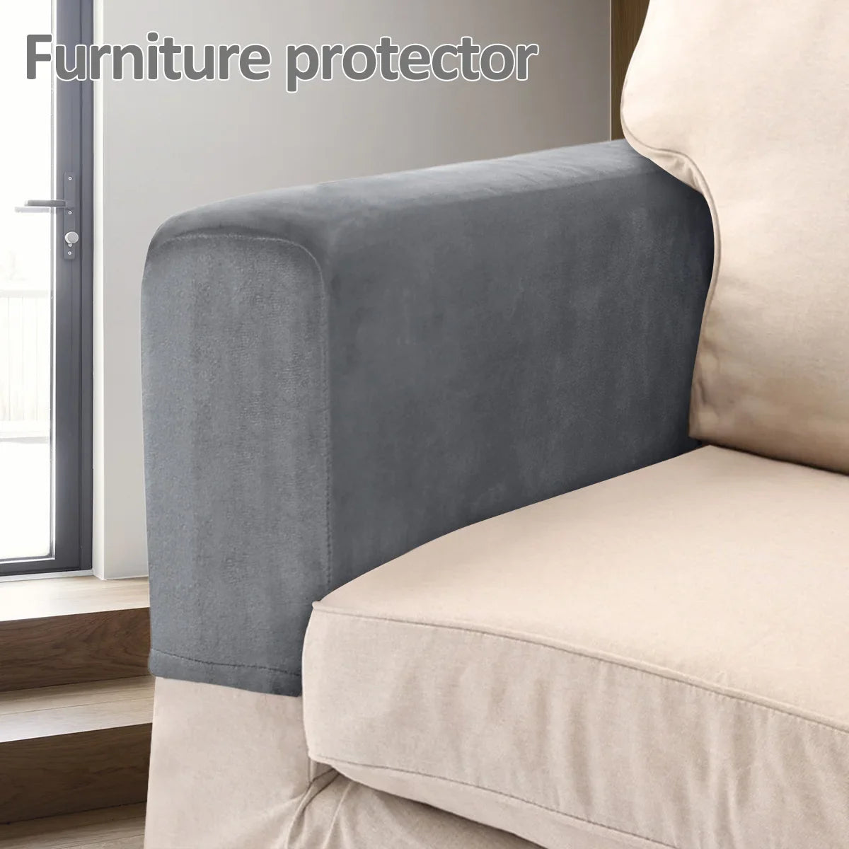 2pcs Sofa Armrest Protector Universal Armchair Covers Non-Slip Soft Warm Couch Arm Rest Covers Thickened Furniture Protector
