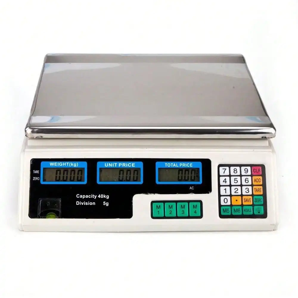 88 LB 40KG/5g Digital Weight Scale Price Computing Food Meat Produce 2 Colors