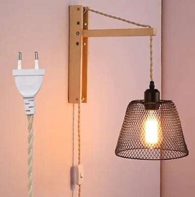 LED Wall Lamp Nordic Bedside Bedside Iron Wood Wall Lights Practical Adjustable Reading Study Lighting New Home Decors Sconces