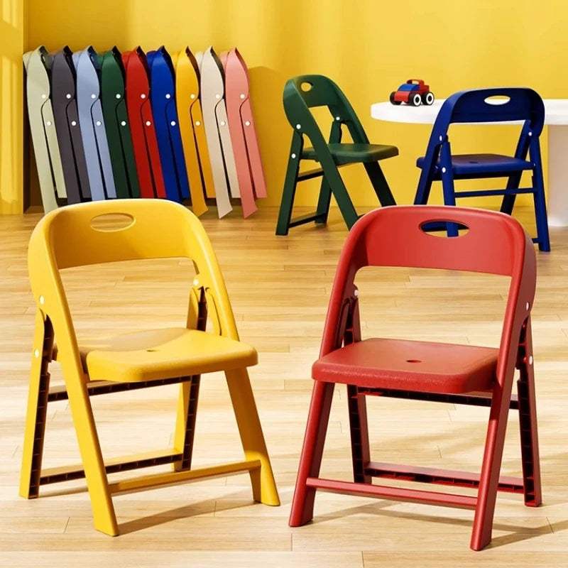 Children Chair Kids Toddler Baby Seat Chair Folding Backrest Non Slip Thickened Stool Sturdy Portable Nursery Kindergarten Home