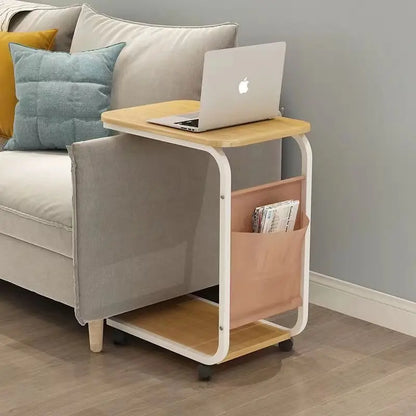 Mobile Bedside Table Nightstand Rolling Storage Cabinet Drawer Small Side Table Sofa End Table Bedroom Living Room Nightstand