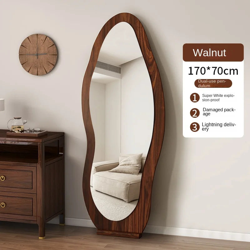 Full body mirror Internet celebrity special-shaped mirror home floor mirror bedroom wall-mounted dressing mirror fitting mirror