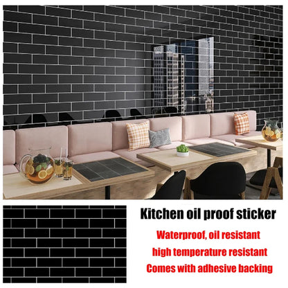 40cm New Kitchen Oil-proof Wall Stickers Self-adhesive Stain-resistant High Temperature Kitchen Countertop Protective Wallpaper