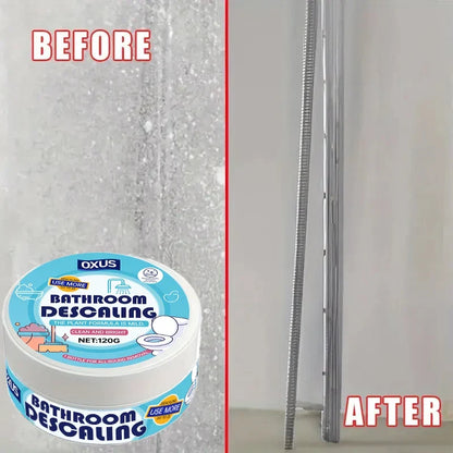 Powerful Bathroom Glass Polish Gel • Hard Water Stain Remover & Scale Cleaner for Shower Doors, Tiles, Stainless Steel • Multi-S