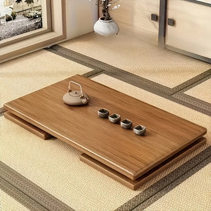 Versatile Bamboo Folding Table - Japanese Style, Perfect for Bedroom & Study, Durable Low-Rise Design with Smooth Finish