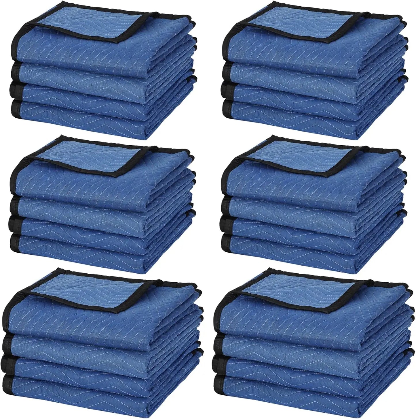 Heavy Duty Quilted Moving Blankets, 80’’x 72’’ Furniture Shipping Moving Pads, Padded Moving Blankets, Moving Supplies, 24 Pack