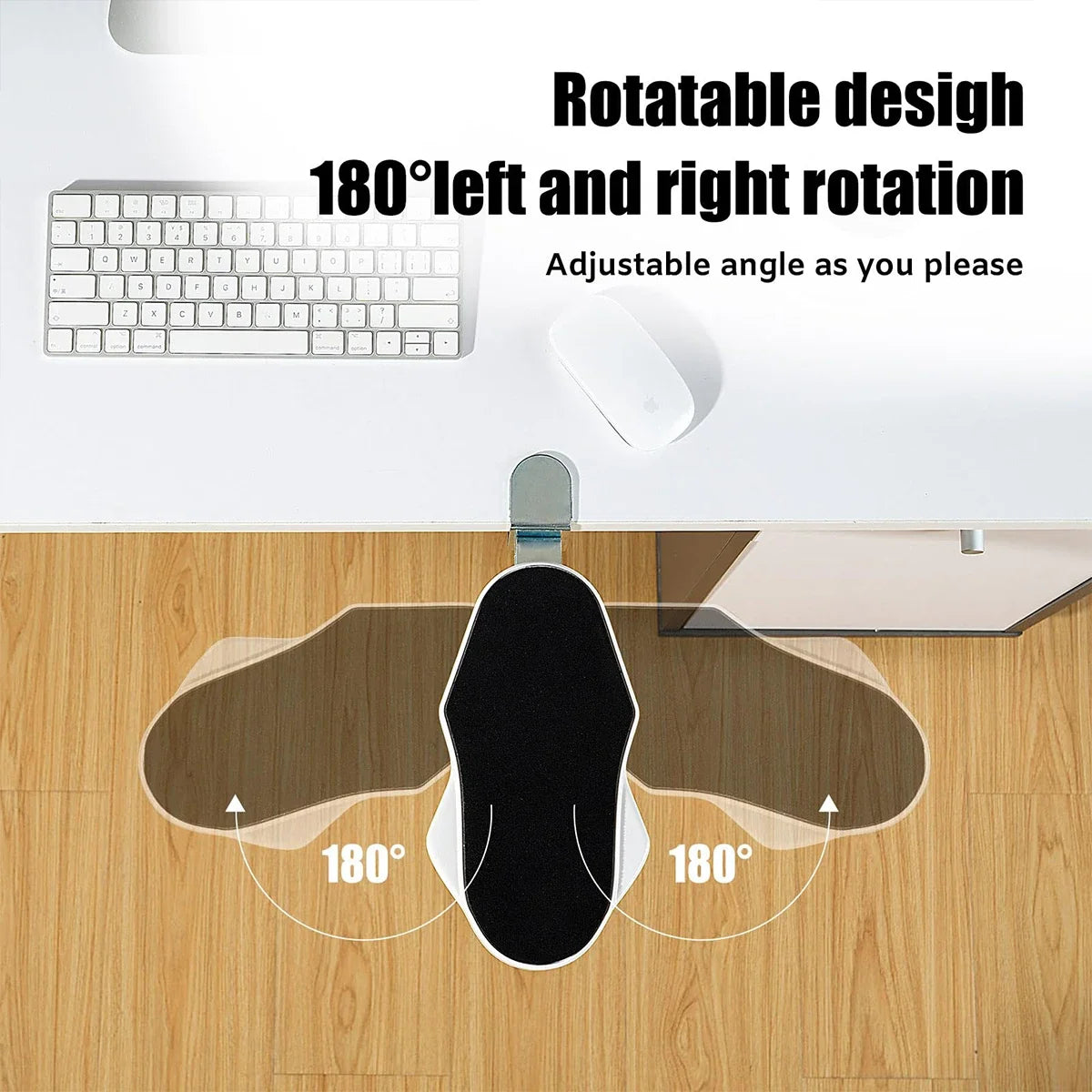 Computer Arm Rest Support Extender for Desk Adjustable Rest Pad Holder Ergonomic Elbow Rest Holder Folding Rotating Desk