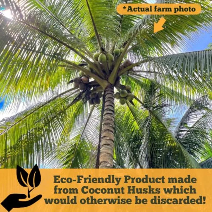 Happy Trees Coco Coir Loose Coconut Fiber Growing Medium Potting Mix Seed-Starting Premium Quality Triple-Washed for Low Salt/E