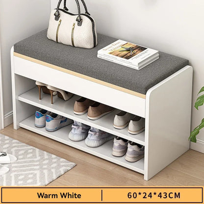 Entrance panel entrance, entrance hall, shoe wearing stool, entrance for sitting, long stool, shoe cabinet, shoe rack integrated