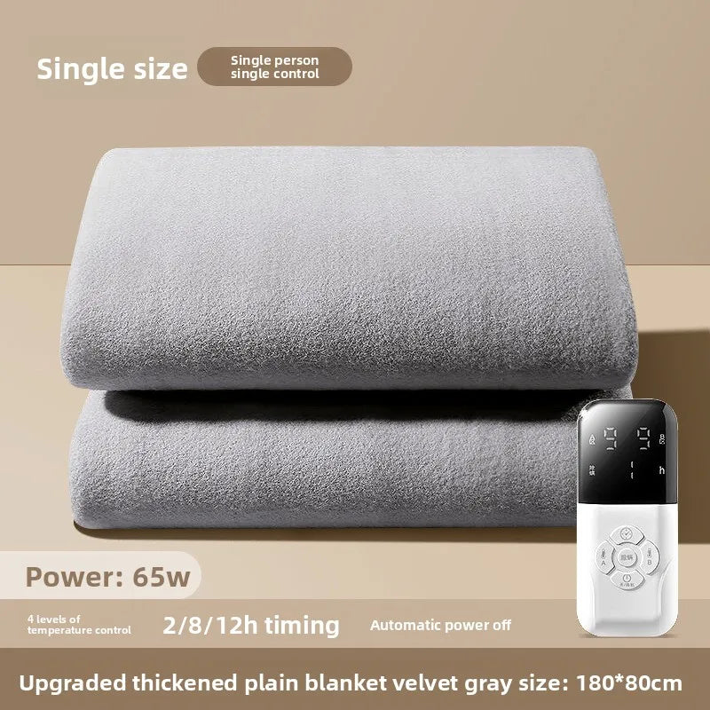 Graphene Electric Heated Blanket Dual Control Single Double Washable Home Dorm Energy Saving Fast Heating Auto Shutoff Cobertor