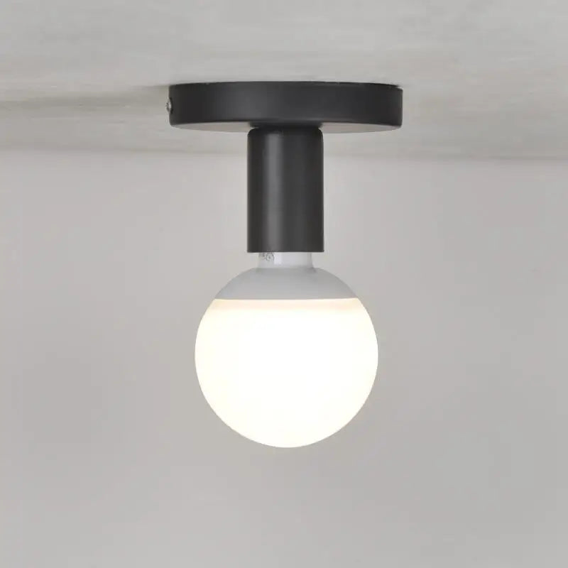 Modern Black E27 Lamp Base Nordic Retro Iron lamp Decor For Living Room Bedroom Bathroom Ceiling Light Wall Lamp Holder