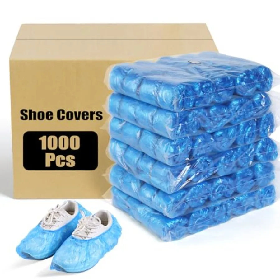 1000 Pcs Shoe Covers Disposable Non-Slip Reliable Shoe Covers for Indoors 15.7'' Adjustable Size Great Value Boot Covers for Ho