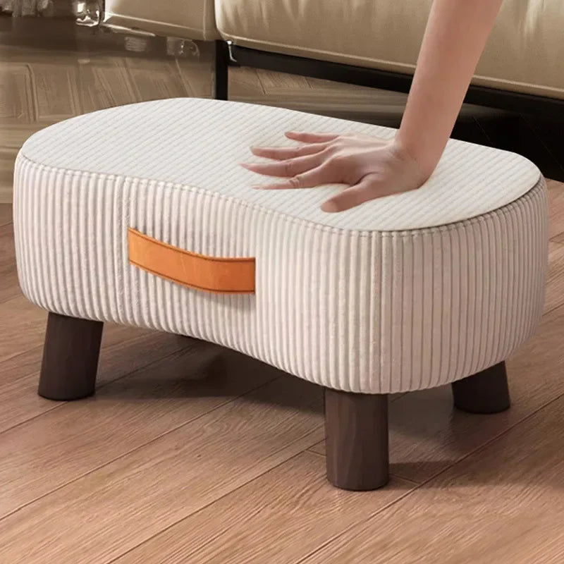 Simple Shoe Changing Stool Living Room Sofa Pedal Stool Coffee Soft Bag Household Nordic Furniture Shoe Bench Dining