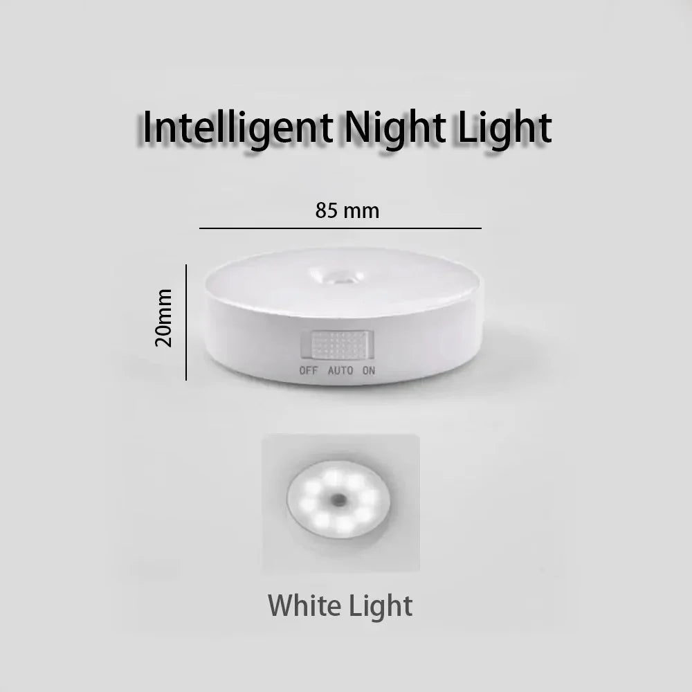 LED Night Lamp with Human Body Sensor Automatic Lighting Type-C Charging Wireless Magnetic Wireless Magentic Night Light