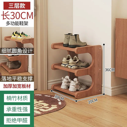 The shoe rack  and the narrow multi-layer storage rack in the household corner enters the door. Small space-saving shoe cabinet