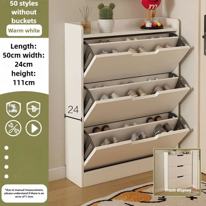 Tipping bucket shoe cabinet, outer entry shoe rack, balcony, entrance cabinet, living room large-capacity storage cabinet