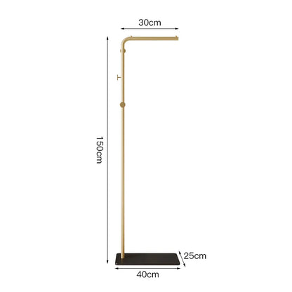 Cream Minimalist Floor Coat Rack Entryway Standing Coat Stand Multifunctional Bedroom Clothes Hanger Shelf Organizer Furniture