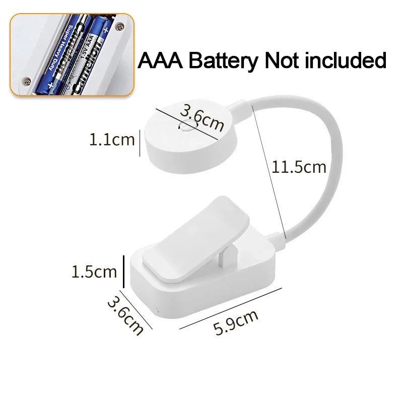 Portable LED Book Lamp Reading Small Table Lamps Eye Protection 3 Colors  Bedroom Study Bedside Student Book clip Night Light