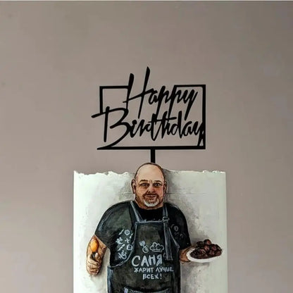 2025 New Happy Birthday Cake Toppers Decoration Unique Acrylic MR&MRS Wedding Party Cake Toppers for Baby Shower Baking Supplies