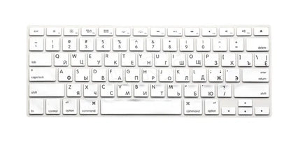 US Russian Keyboard Stickers Covers 2pcs Letters Film Protector for Macbook Air 13 Pro Retina 13 15 Laptop Skin for Mac book