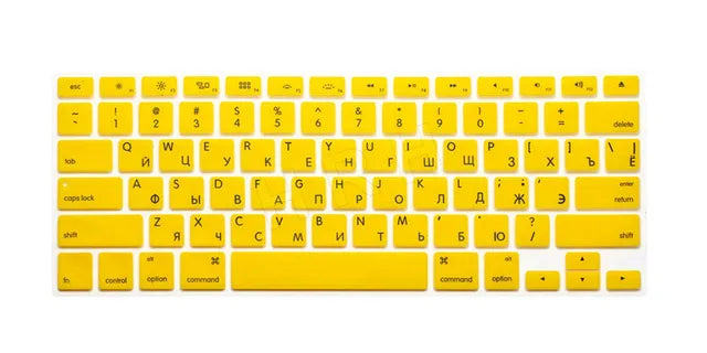 US Russian Keyboard Stickers Covers 2pcs Letters Film Protector for Macbook Air 13 Pro Retina 13 15 Laptop Skin for Mac book