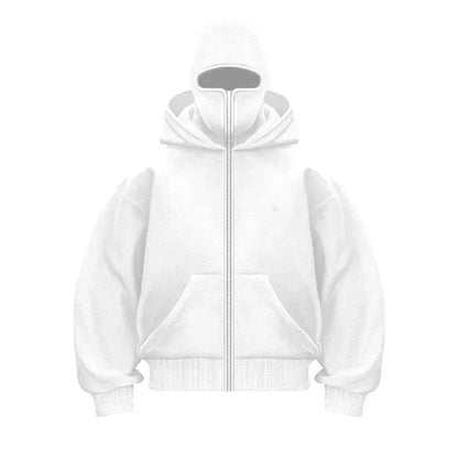 Zipped Faced Hoodie