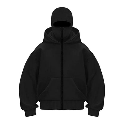 Zipped Faced Hoodie
