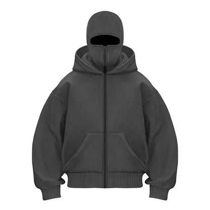 Zipped Faced Hoodie