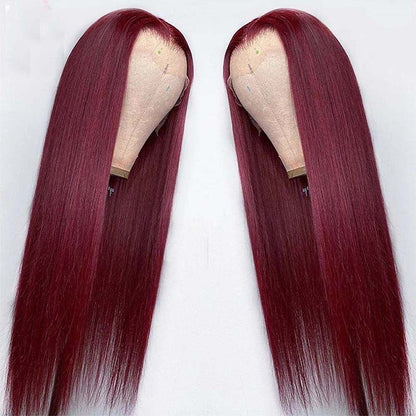 Long Straight Front Lace Wig Smooth Hair